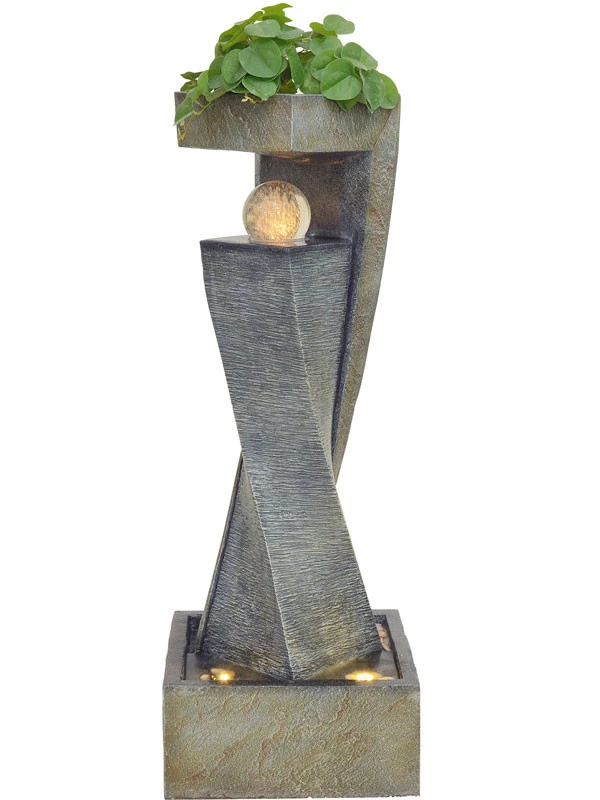 Wassersäule 'Flower Twister' Aus Polystone (Art.Nr. Gr240) 1 Wassersäule 'Flower Twister' Aus Polystone (Art.Nr. Gr240)